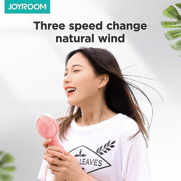 For Joyroom CY287 Fan Handheld Mini Battery Fan USB Rechargeable 3 Gears Fan Pocket Air Cooler Portable WS41107