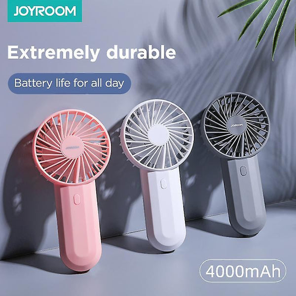 For Joyroom CY287 Fan Handheld Mini Battery Fan USB Rechargeable 3 Gears Fan Pocket Air Cooler Portable WS41107