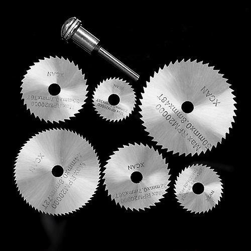 7pcs HSS Circular Saw Blades Rotary Cutting Tools Kit Set with 1/8WS41172