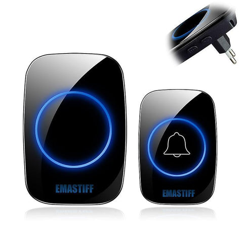 EMASIFF Home Welcome Doorbell Intelligent Wireless Doorbell Waterproof 300M Remote EU PlugWS41422