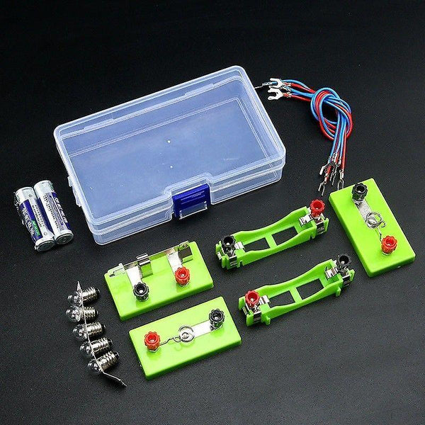 Electric Circuit Kit Bulb Switch Conductive Line Kid School Educational Science Toy DIY MontessoriWS41464