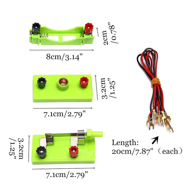 Electric Circuit Kit Bulb Switch Conductive Line Kid School Educational Science Toy DIY MontessoriWS41464