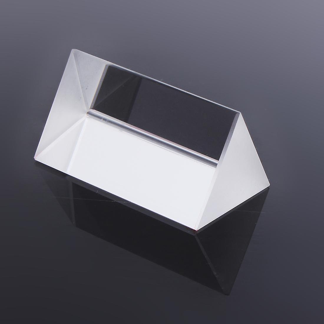 5cm Optical Glass Crystal Triple Triangular Prism Photography Physics Teaching Light SpectrumWS42039