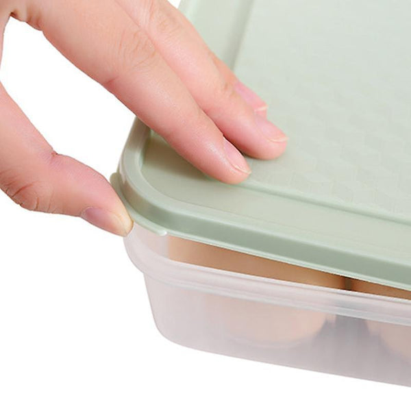 2pcs Kitchen 24 Grid Egg Carton Refrigerator Storage Box Portable Picnic Plastic Egg Carton EggWS42107