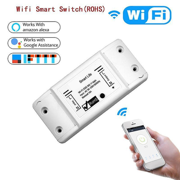 10A Smart Light Switch DIY WiFi Module APP Remote Control Universal Breaker Timer Works withWS42186