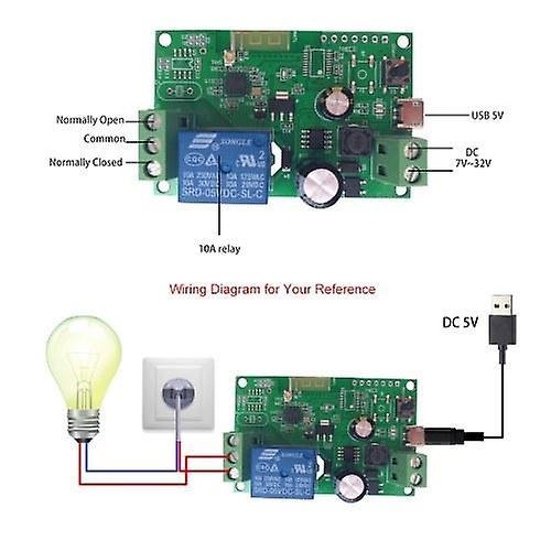 For eWeLink DC5V 12V 24V 32V Wifi Switch Wireless Relay Module WS42329