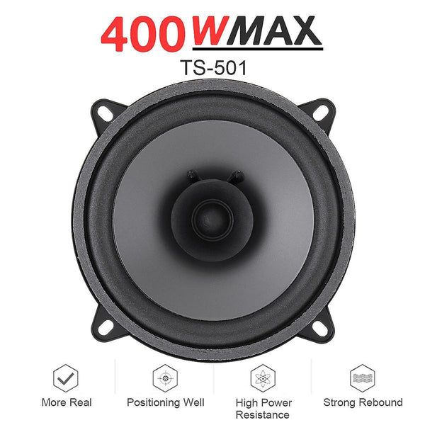 For TS-501 1pcs 5 Inch 400W Car Coaxial Speaker Vehicle Door Auto Audio Music Stereo Loudspeaker Full Ra WS43682