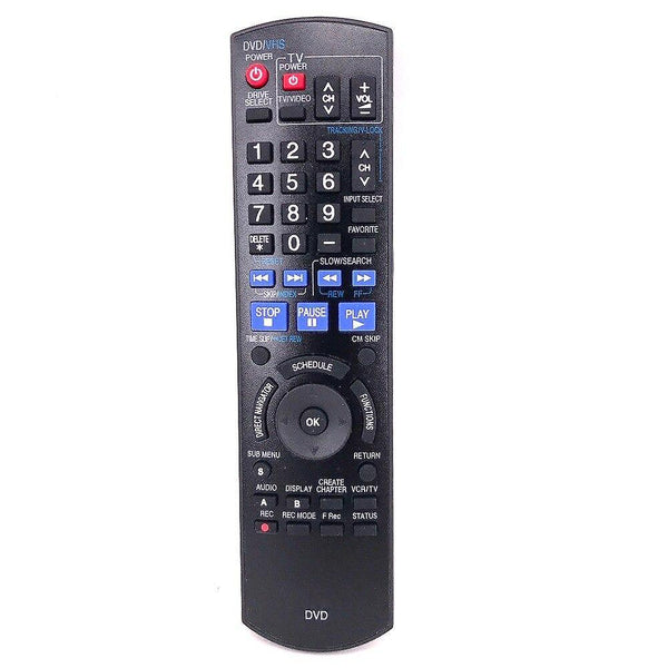 Replacement remote control for Panasonic DVD N2QAYB000197 DMR-EZ48V