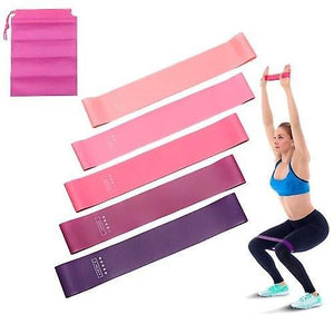 5pcs Resistance Band Non-toxic & Tasteless Silicone Exercise Elastic Band SetWS45340