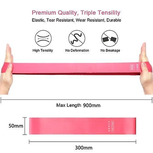 5pcs Resistance Band Non-toxic & Tasteless Silicone Exercise Elastic Band SetWS45340