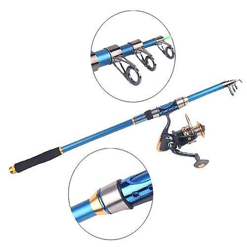 Portable 2.1M 6.89FT Telescopic Fishing Rod Tackle Travel Spinning Fishing PoleWS45528