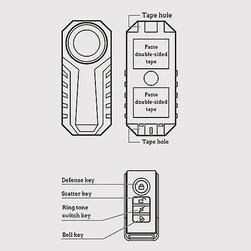 Bicycle Electric Vehicle Remote Control AlarmWS45672