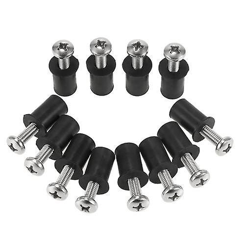 12 Set Well Nuts with Stainless Steel Screws for Kayak Canoe Boat Marine Hardware FastenersWS46403