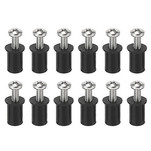 12 Set Well Nuts with Stainless Steel Screws for Kayak Canoe Boat Marine Hardware FastenersWS46403