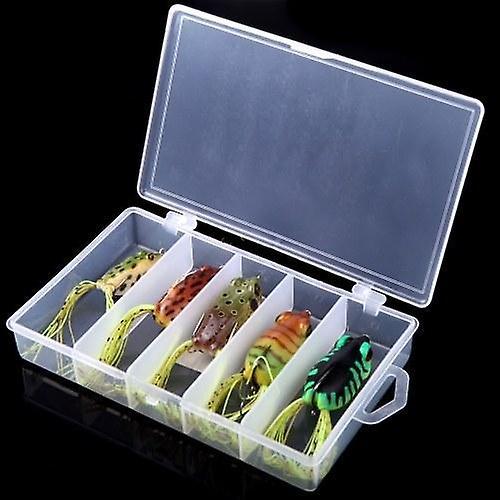 5pcs Frog Lure Fishing Soft Hook Bait with BoxWS46351