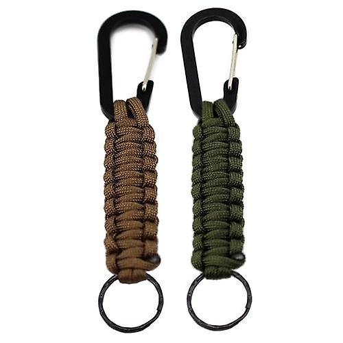 For 6pcs Paracord Keychain Braided Lanyards with Carabiner Clips WS45941