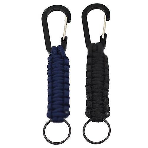 For 6pcs Paracord Keychain Braided Lanyards with Carabiner Clips WS45941