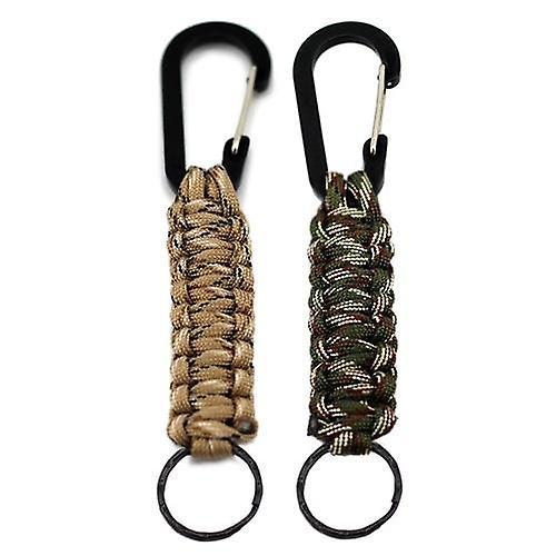 For 6pcs Paracord Keychain Braided Lanyards with Carabiner Clips WS45941