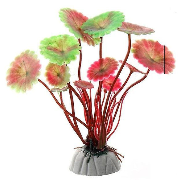 new 28 red green aquarium decorative simulation artificial daffodil plant environmental sm2036