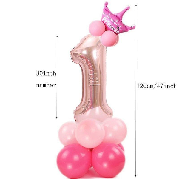 new blue 1 rose gold digital number helium ballon wedding birthday party balloon sm17108