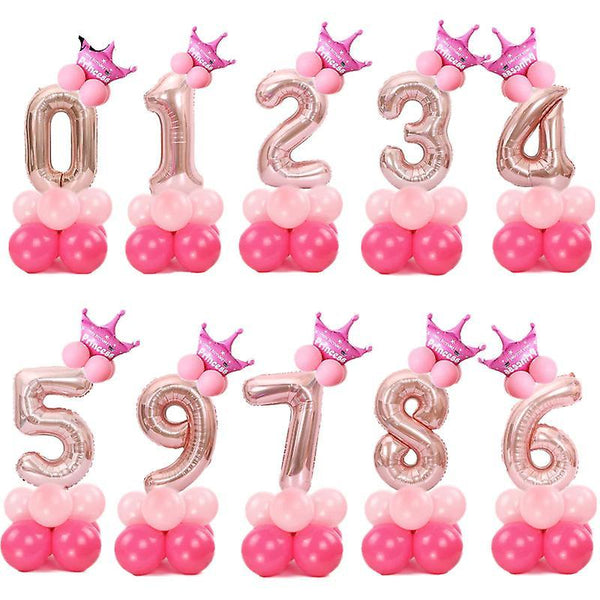 new pink 3 foil balloons digital helium balloon for decoration sm17167