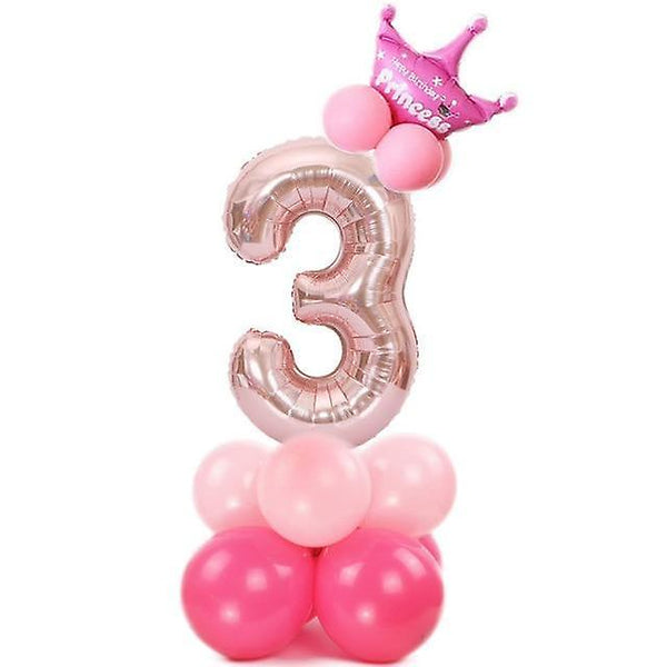 new pink 3 foil balloons digital helium balloon for decoration sm17167