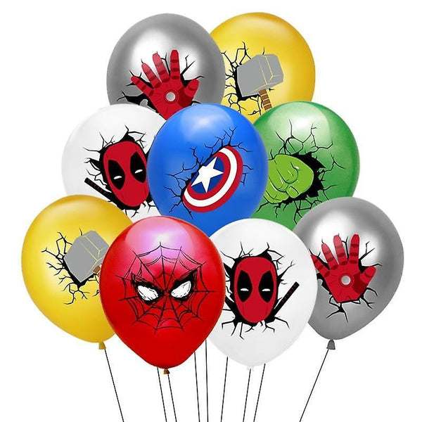 new 10pcs balloons spider man iron man batman birthday party balloon for decoration sm17255