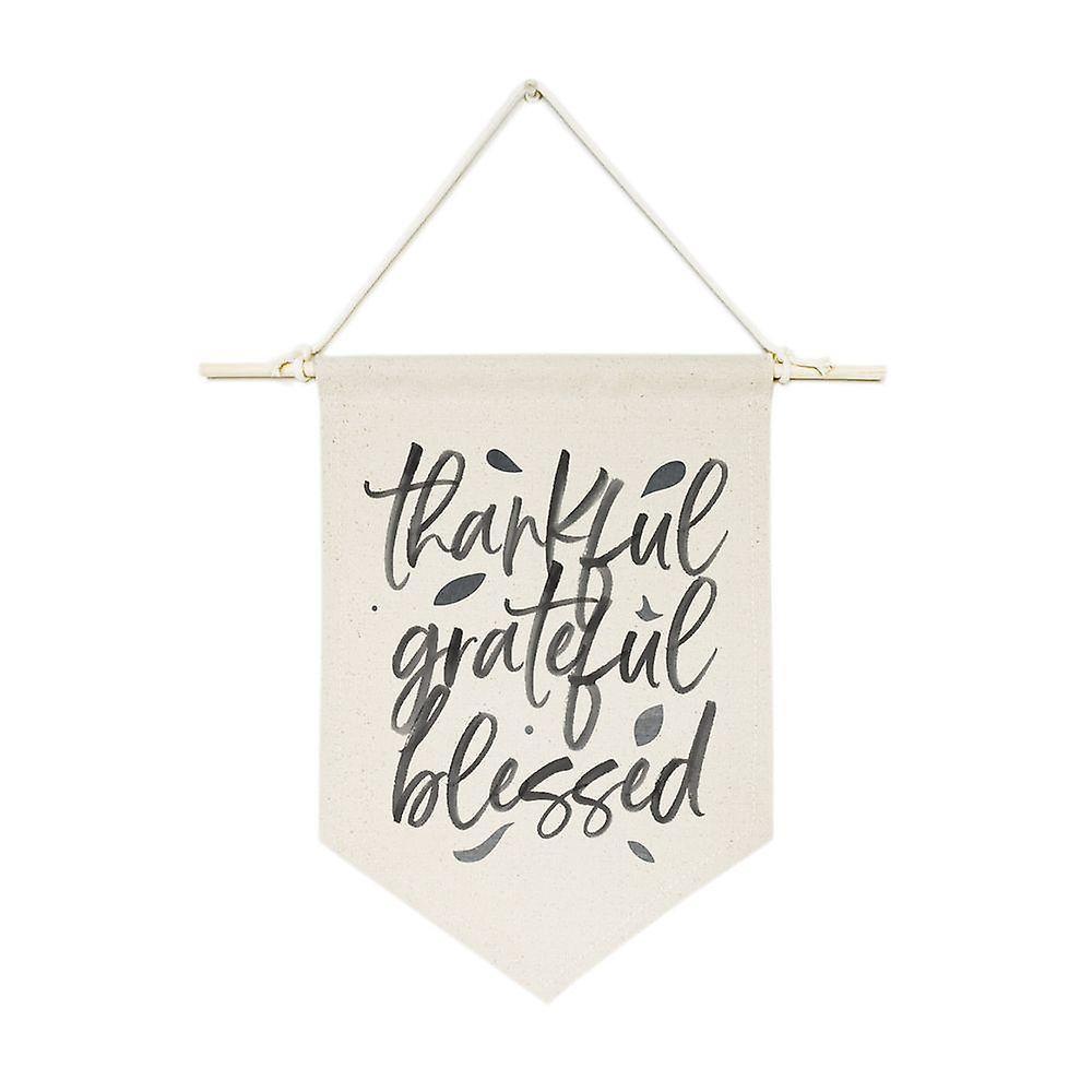 new thankful grateful blessed hanging wall banner sm17524