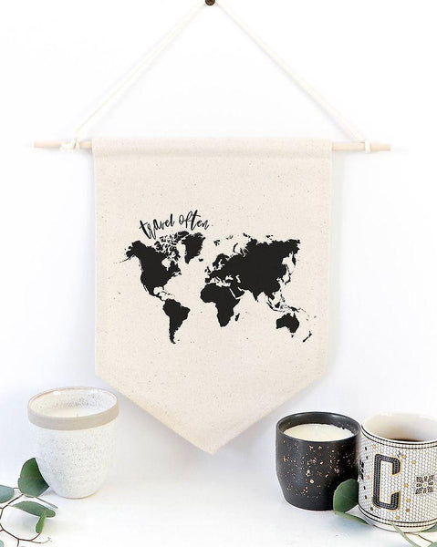 World Map hanging Wall Banner SM17531