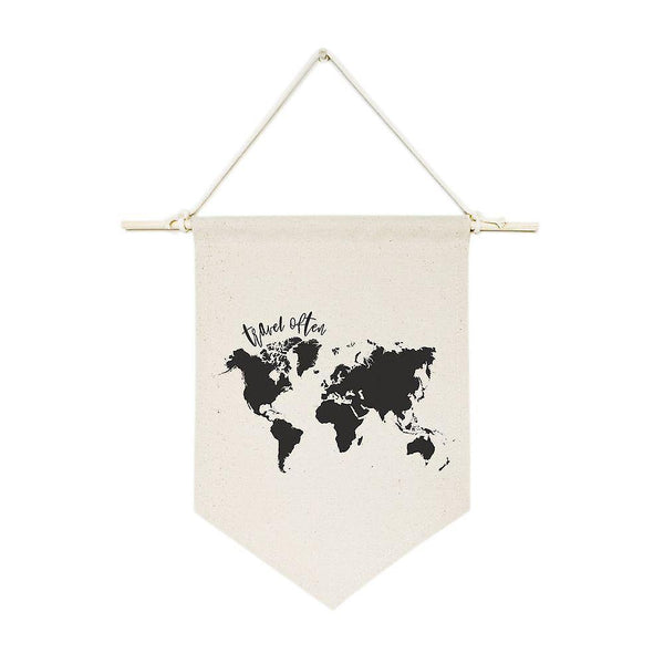 World Map hanging Wall Banner SM17531