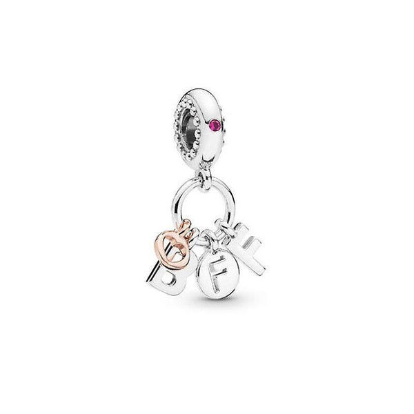 Heart Key Family Mom Dangle Bead Fit Ori SM20209