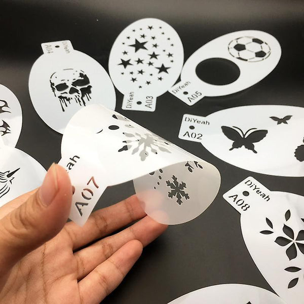 9pcs Stencils For Face Painting Body Art SM32485