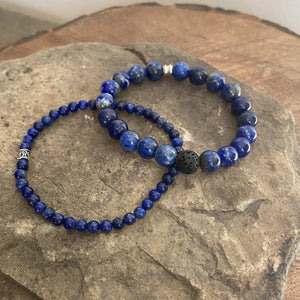 new 7.5" 4mm yes lapis lazuli bracelet sm33147