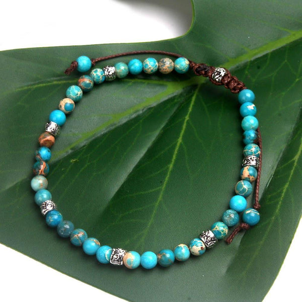 new green for women stone jasper fancy friendship lovers couples yoga bracelet jewelry sm33345