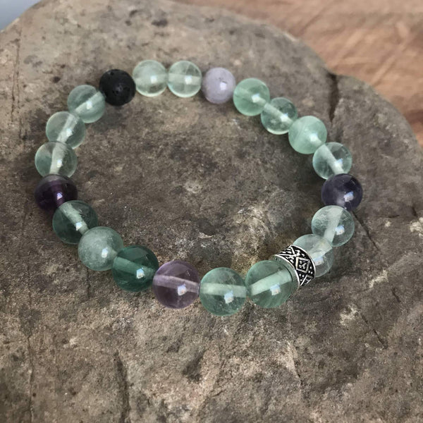 new 7.5" yes fluorite bracelet sm33465