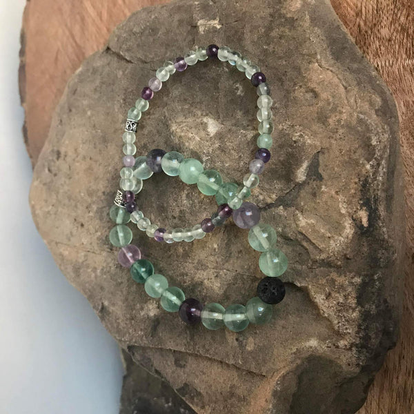 new 7.5" yes fluorite bracelet sm33465