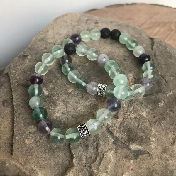 new 7.5" yes fluorite bracelet sm33465