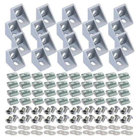 new 16 sets profile connector set corner bracket t nuts and screw bolt for 20s aluminum sm33633