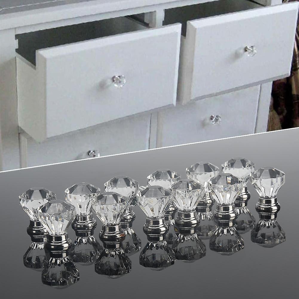 new s 25x30mm acrylic diamond shape knob cupboard drawer pull handle furniture drawers sm35367