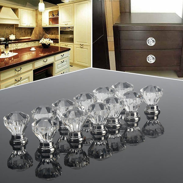 12pcs Of Clear Acrylic Diamond Shape Kno SM35593