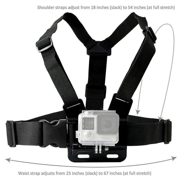 new package 1 adjustable chest mount harness chest strap belt for gopro hd hero 8 7 6 5 4 3 sm36915