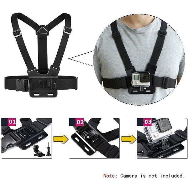 new package 1 adjustable chest mount harness chest strap belt for gopro hd hero 8 7 6 5 4 3 sm36915