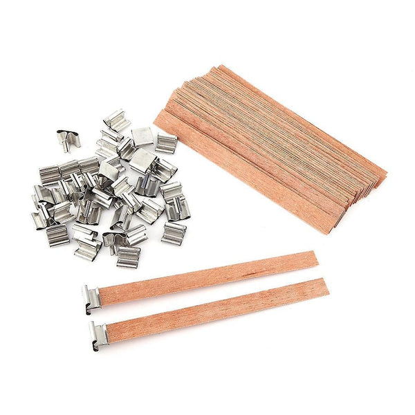 40pcs Wooden Wick Candle Sustainer Tab C SM37195