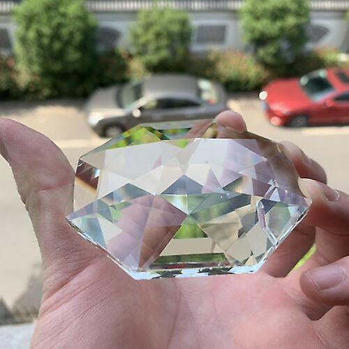 new suncatcher octagon disc faceted glass art crystal prism chandelier hole diy sm40156