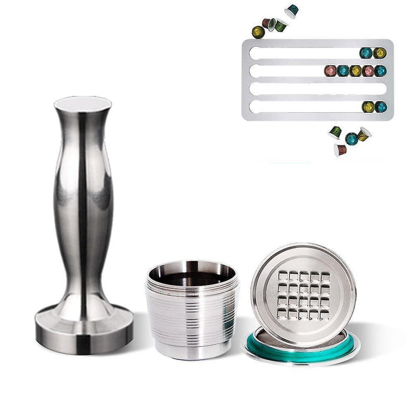 new 2 capsule 1 tamper b nespresso stainless steel coffee capsule tamper reusable pod sm45176