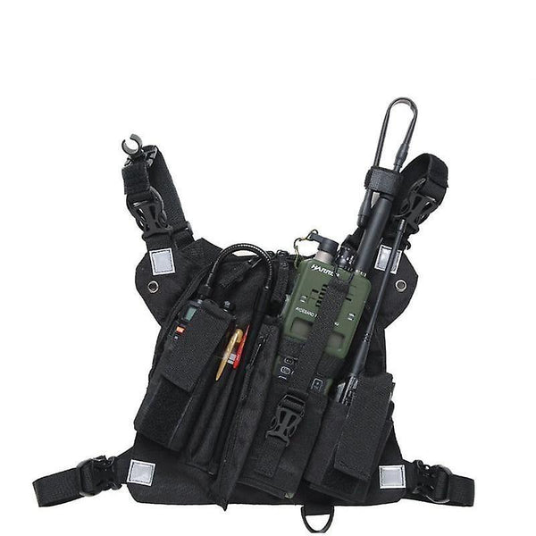 new pt-11 chest harness front pack pouch holster vest rig for walkie talkie sm45549