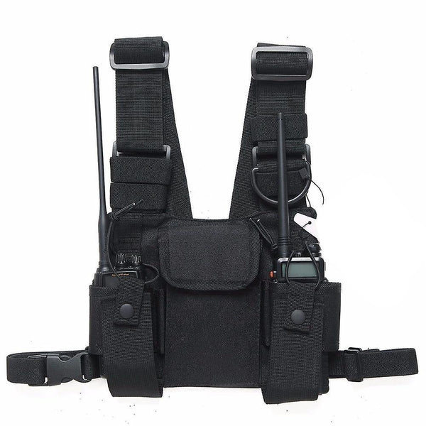 new pt-11 chest harness front pack pouch holster vest rig for walkie talkie sm45549