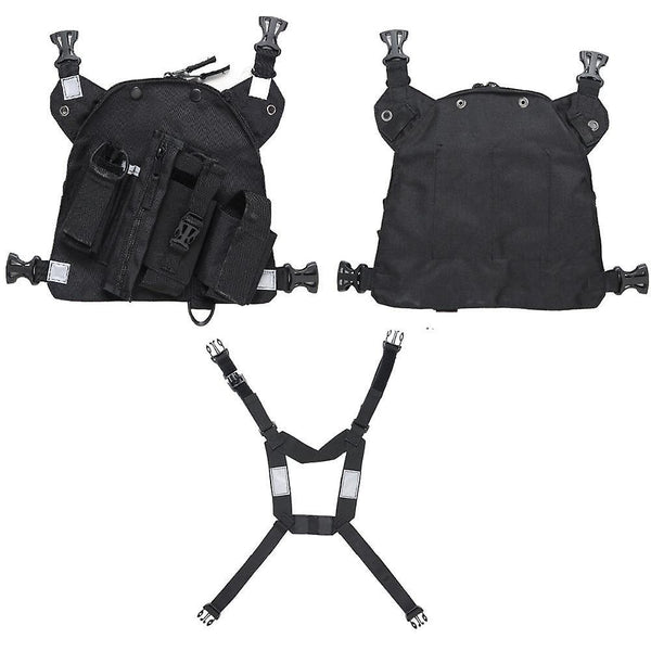 new pt-11 chest harness front pack pouch holster vest rig for walkie talkie sm45549