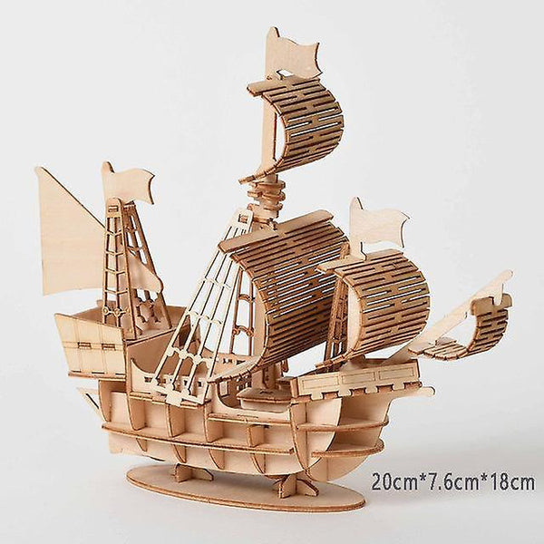 Laser Cutting Diy 3d Wooden Sailing Ship SM47266