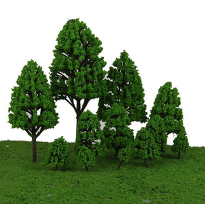 12pcs Poplar Plastic Trees Model For Sce SM47350